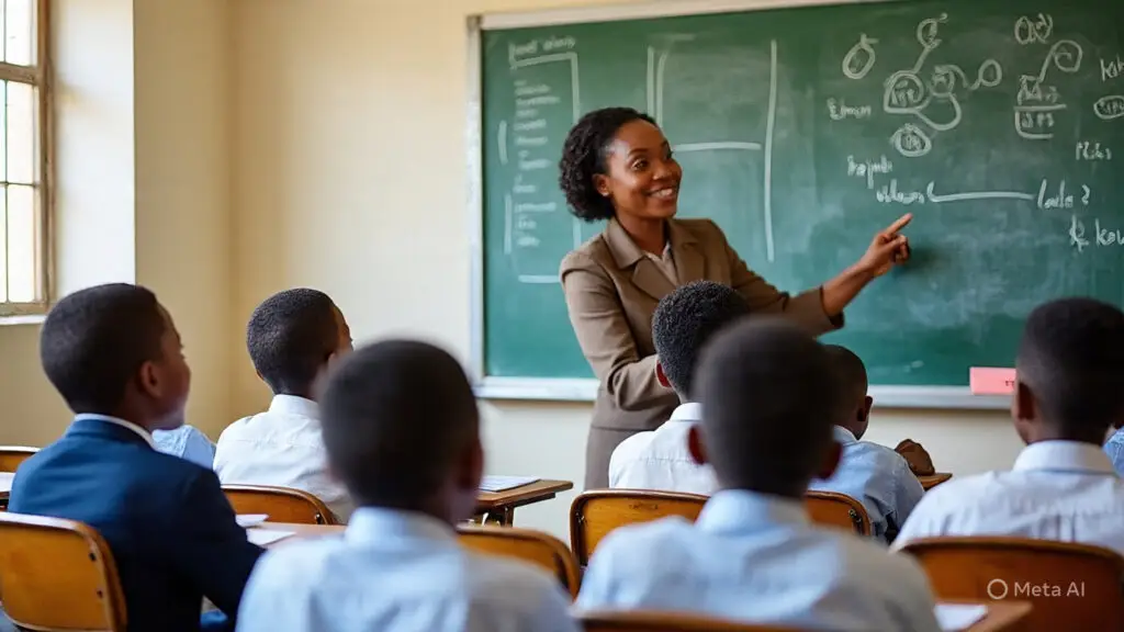 Understanding the Four Learning Domains and Corresponding Teaching Methods 2 Teacher engaging students in cognitive learning domains through questions and answers.