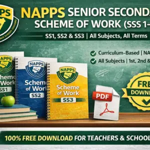 NAPPS Senior Secondary Scheme of Work (SSS 1–3) – All Subjects & Terms [Free PDF]