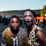 Third Term Examination on Social Studies for JSS 1 1 two people with face paints taking photo in street