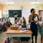Ebonyi State Announces September 7 Resumption Date for 2026/2027 Academic Session 2 Nigerian teacher discussing a pupil's academic progress with a parent in the classroom.