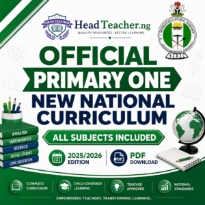 Primary 1 New National Curriculum Nigeria – All Subjects PDF Download