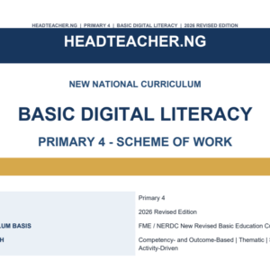 Primary 4 Basic Digital Literacy Scheme of Work 2026 – New National Curriculum