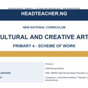 Primary 4 Cultural and Creative Arts Scheme of Work 2026 – New National Curriculum