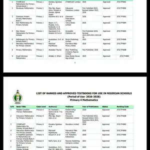 2026–2028 List of Ranked & Approved Textbooks for Nigerian Schools – Official PDF